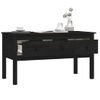 Mesa De Centro，mesa Auxiliar，mesa De Café De Madera Maciza De Pino Negra 102x49x55 Cm Cfw772920