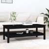 Mesa De Centro，mesa Auxiliar，mesa De Café De Madera Maciza De Pino Negro 110x50x40 Cm Cfw772930