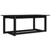 Mesa De Centro，mesa Auxiliar，mesa De Café De Madera Maciza De Pino Negro 110x55x45 Cm Cfw772933