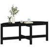 Mesa De Centro，mesa Auxiliar，mesa De Café De Madera Maciza De Pino Negro 118x63x45 Cm Cfw772934