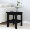 Mesa De Centro，mesa Auxiliar，mesa De Café De Madera Maciza De Pino Negro 35x35x40 Cm Cfw772936