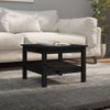 Mesa De Centro，mesa Auxiliar，mesa De Café De Madera Maciza De Pino Negro 55x55x40 Cm Cfw772942