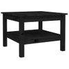 Mesa De Centro，mesa Auxiliar，mesa De Café De Madera Maciza De Pino Negro 55x55x40 Cm Cfw772942