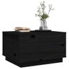 Mesa De Centro，mesa Auxiliar，mesa De Café De Madera Maciza De Pino Negro 60x50x35 Cm Cfw772944