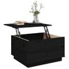 Mesa De Centro，mesa Auxiliar，mesa De Café De Madera Maciza De Pino Negro 60x50x35 Cm Cfw772944