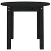 Mesa De Centro，mesa Auxiliar，mesa De Café De Madera Maciza De Pino Negro Ø 55x45 Cm Cfw772959