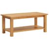 Mesa De Centro，mesa Auxiliar，mesa De Café De Madera Maciza De Roble 110x55x40 Cm Cfw772970