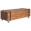 Mesa De Centro，mesa Auxiliar，mesa De Café De Madera Maciza De Teca 110x45x38 Cm Cfw772980