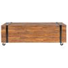 Mesa De Centro，mesa Auxiliar，mesa De Café De Madera Maciza De Teca 110x45x38 Cm Cfw772980