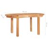 Mesa De Centro，mesa Auxiliar，mesa De Café De Madera Maciza De Teca 90x50x45 Cm Cfw772990