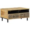 Mesa De Centro，mesa Auxiliar，mesa De Café De Madera Maciza Mango 80x54x40 Cm Cfw773002