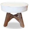 Mesa De Centro，mesa Auxiliar，mesa De Café De Madera Maciza Reciclada Blanco 60x45 Cm Cfw773041