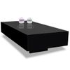 Mesa De Centro，mesa Auxiliar，mesa De Café De Mdf Negra Con Brillo Cfw773056