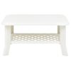 Mesa De Centro，mesa Auxiliar，mesa De Café De Plástico Blanco 90x60x46 Cm Cfw773060