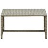 Mesa De Centro，mesa Auxiliar，mesa De Café De Ratán Sintético Gris 70x40x38 Cm Cfw773067