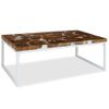 Mesa De Centro，mesa Auxiliar，mesa De Café De Resina De Teca 110x60x40 Cm Cfw773076