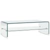 Mesa De Centro，mesa Auxiliar，mesa De Café De Vidrio Templado Transparente 98x45x31 Cm Cfw773103