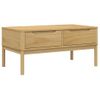 Mesa De Centro，mesa Auxiliar，mesa De Café Floro Madera De Pino Marrón Cera 99x55,5x45 Cm Cfw773116