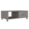 Mesa De Centro，mesa Auxiliar，mesa De Café Hamar Madera Maciza Pino Gris Claro 100x55x35 Cm Cfw773125