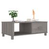 Mesa De Centro，mesa Auxiliar，mesa De Café Hamar Madera Maciza Pino Gris Claro 100x55x35 Cm Cfw773125