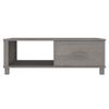 Mesa De Centro，mesa Auxiliar，mesa De Café Hamar Madera Maciza Pino Gris Claro 100x55x35 Cm Cfw773125