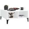 Mesa De Centro，mesa Auxiliar，mesa De Café Madera Contrachapada Blanca 60x60x30 Cm Cfw773133