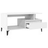 Mesa De Centro，mesa Auxiliar，mesa De Café Madera Contrachapada Blanca 90x49x45 Cm Cfw773138