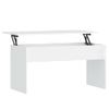 Mesa De Centro，mesa Auxiliar，mesa De Café Madera Contrachapada Blanco 102x50,5x52,5x Cm Cfw773151