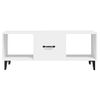 Mesa De Centro，mesa Auxiliar，mesa De Café Madera Contrachapada Blanco 102x50x40 Cm Cfw773158