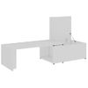 Mesa De Centro，mesa Auxiliar，mesa De Café Madera Contrachapada Blanco 150x50x35 Cm Cfw773172