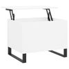 Mesa De Centro，mesa Auxiliar，mesa De Café Madera Contrachapada Blanco 60x44,5x45 Cm Cfw773185