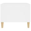 Mesa De Centro，mesa Auxiliar，mesa De Café Madera Contrachapada Blanco 60x50x40 Cm Cfw773194