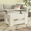 Mesa De Centro，mesa Auxiliar，mesa De Café Madera Contrachapada Blanco 79x49x41 Cm Cfw773200