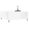 Mesa De Centro，mesa Auxiliar，mesa De Café Madera Contrachapada Blanco 80x80x36,5 Cm Cfw773209