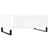 Mesa De Centro，mesa Auxiliar，mesa De Café Madera Contrachapada Blanco 90x50x36,5 Cm Cfw773222