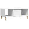 Mesa De Centro，mesa Auxiliar，mesa De Café Madera Contrachapada Blanco 90x50x36,5 Cm Cfw773223