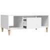 Mesa De Centro，mesa Auxiliar，mesa De Café Madera Contrachapada Blanco 90x50x36,5 Cm Cfw773223