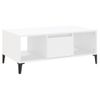 Mesa De Centro，mesa Auxiliar，mesa De Café Madera Contrachapada Blanco 90x50x36,5 Cm Cfw773225