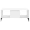 Mesa De Centro，mesa Auxiliar，mesa De Café Madera Contrachapada Blanco 90x50x36,5 Cm Cfw773225