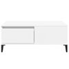 Mesa De Centro，mesa Auxiliar，mesa De Café Madera Contrachapada Blanco 90x50x36,5 Cm Cfw773229