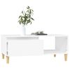 Mesa De Centro，mesa Auxiliar，mesa De Café Madera Contrachapada Blanco 90x50x36,5 Cm Cfw773231