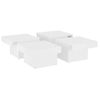 Mesa De Centro，mesa Auxiliar，mesa De Café Madera Contrachapada Blanco 90x90x28 Cm Cfw773254