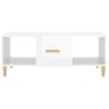 Mesa De Centro，mesa Auxiliar，mesa De Café Madera Contrachapada Blanco Brillo 102x50x40 Cm Cfw773273