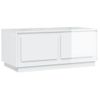 Mesa De Centro，mesa Auxiliar，mesa De Café Madera Contrachapada Blanco Brillo 102x50x44 Cm Cfw773281