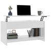 Mesa De Centro，mesa Auxiliar，mesa De Café Madera Contrachapada Blanco Brillo 102x50x52,5cm Cfw773282