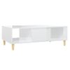 Mesa De Centro，mesa Auxiliar，mesa De Café Madera Contrachapada Blanco Brillo 103,5x60x35cm Cfw773284