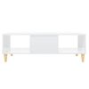 Mesa De Centro，mesa Auxiliar，mesa De Café Madera Contrachapada Blanco Brillo 103,5x60x35cm Cfw773284