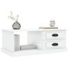 Mesa De Centro，mesa Auxiliar，mesa De Café Madera Contrachapada Blanco Brillo 90x50x35 Cm Cfw773327