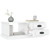 Mesa De Centro，mesa Auxiliar，mesa De Café Madera Contrachapada Blanco Brillo 90x50x35 Cm Cfw773327