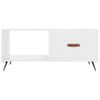 Mesa De Centro，mesa Auxiliar，mesa De Café Madera Contrachapada Blanco Brillo 90x50x40 Cm Cfw773346